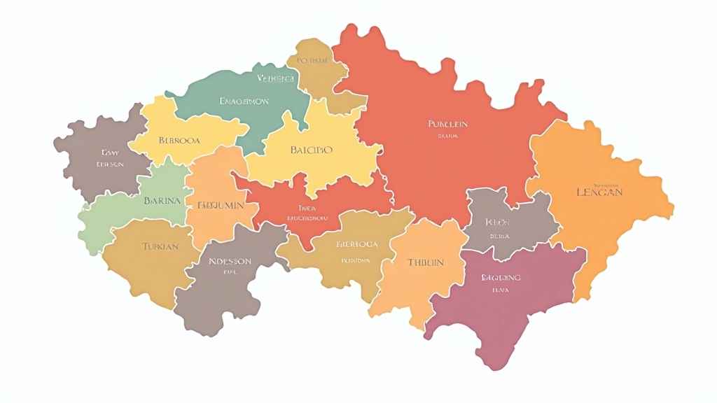 Mapa České republiky s demografickými údaji